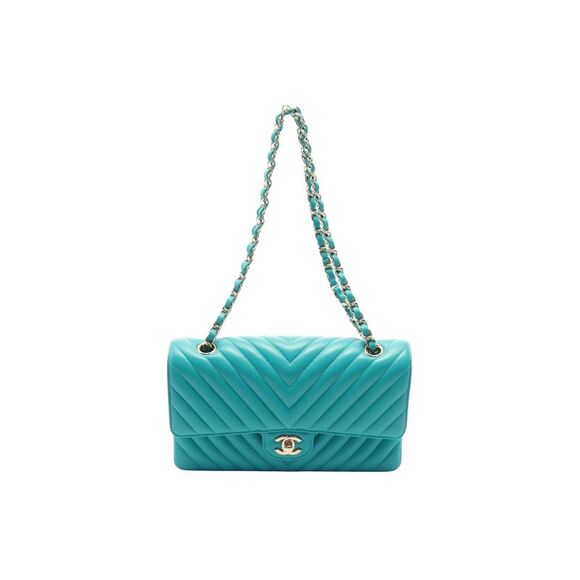 Pre Loved Chanel Timeless Women Turquoise Shopper Bags - Picture 2 of 6